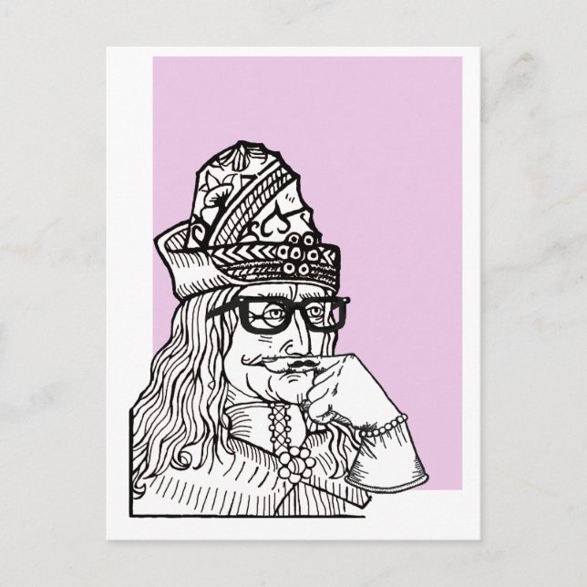 Hipster Uncle Vlad Postcard (Front)