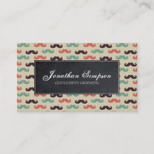 hipster vintage barber beard business card