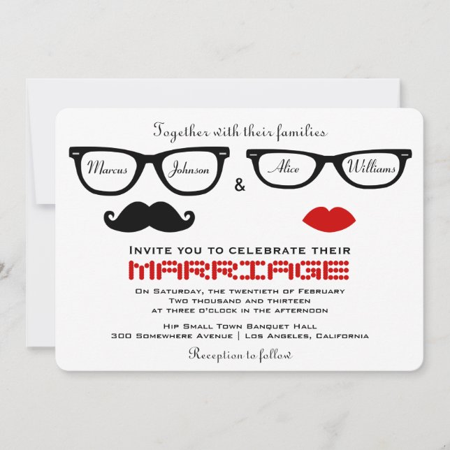 Hipster Wedding Invitation (Front)