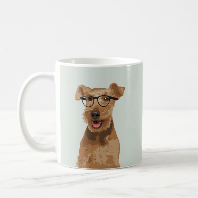 Hipster Welsh Terrier Mug for Dog Lovers (Left)
