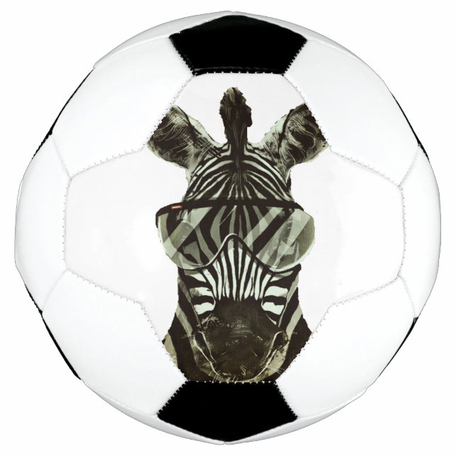 Hipster Zebra Soccer Ball (Front)