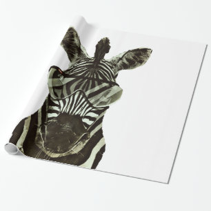 Hipster Zebra Wrapping Paper