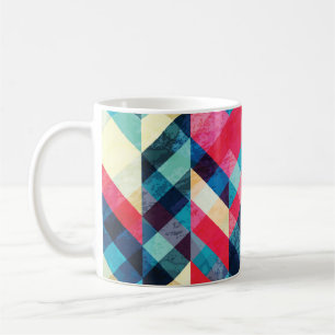 Hipster zigzag: grunge seamless pattern. coffee mug