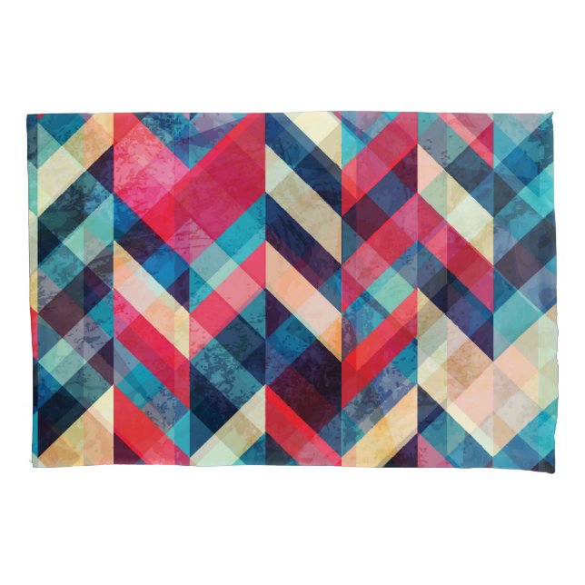 Hipster zigzag: grunge seamless pattern. pillowcase (Front)
