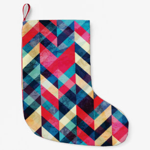 Hipster zigzag: grunge seamless pattern. small christmas stocking