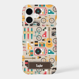 Hipsterrific Hipster Things Pattern (Cinereous)