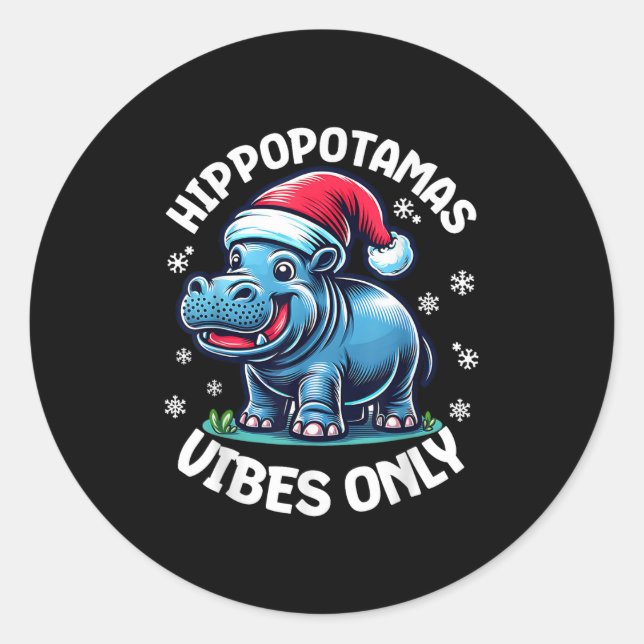 Hiptamus Christmas Hip Lover Xmas Hiptamus  Classic Round Sticker (Front)