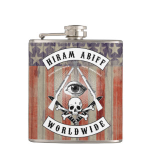Hiram Abiff Biker flask for Freemasons