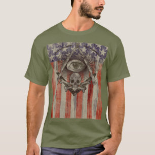 Hiram Abiff Freemason with American colours Shirt