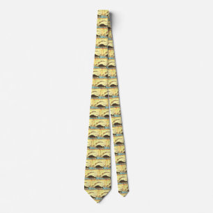 Hirame & Mebaru - Hiroshige's Japanese Fish Print Tie