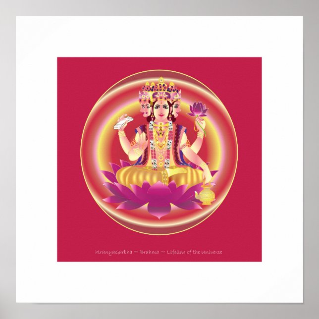 hiranyaGarbha ~ Brahma ~creatorGod Poster (Front)