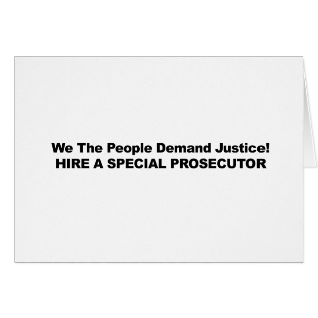 Hire a Special Prosecutor (Front Horizontal)