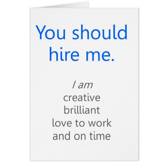 Hire me (Front)