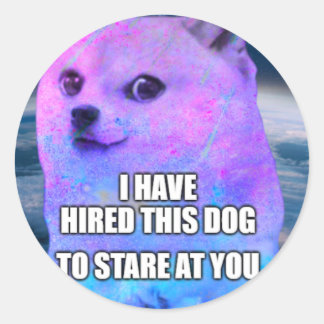 Hired Dog Classic Round Sticker