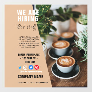 hiring staff BUSINESS custom logo flyer Poster Ped
