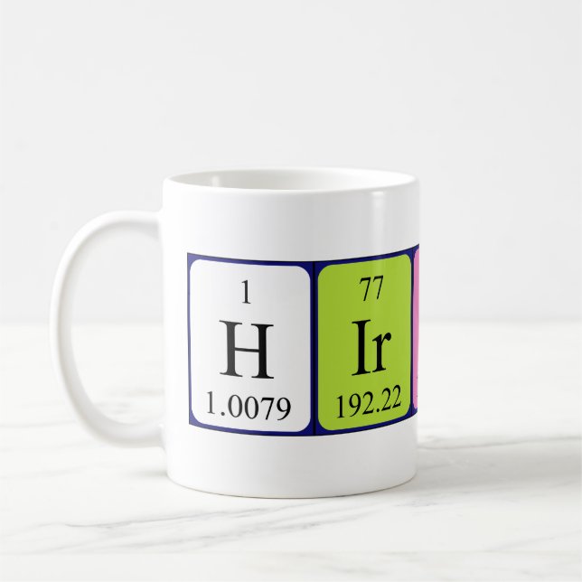Hiroki periodic table name mug (Left)
