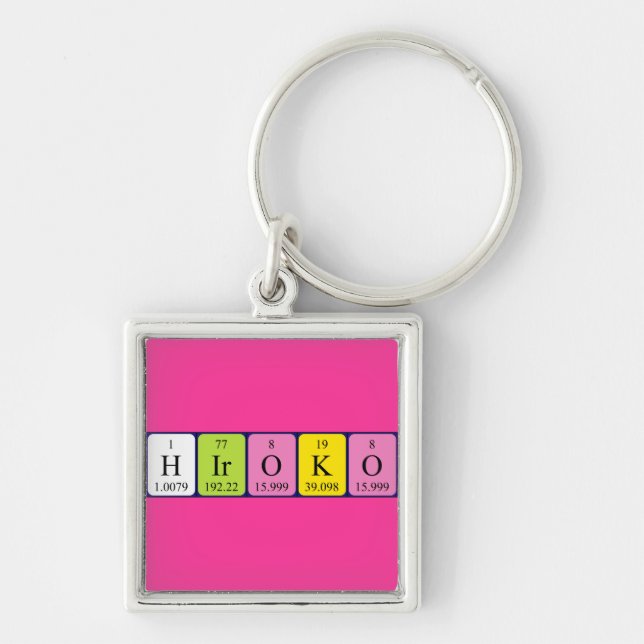 Hiroko periodic table name keyring (Front)