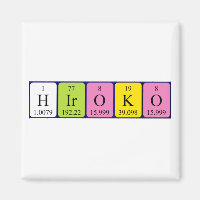 Hiroko periodic table name magnet