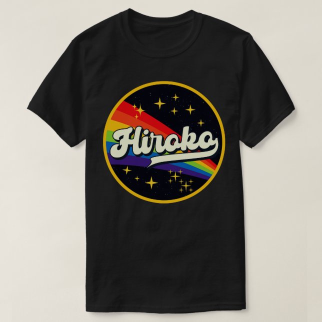 Hiroko Rainbow In Space Vintage Style T-Shirt (Design Front)