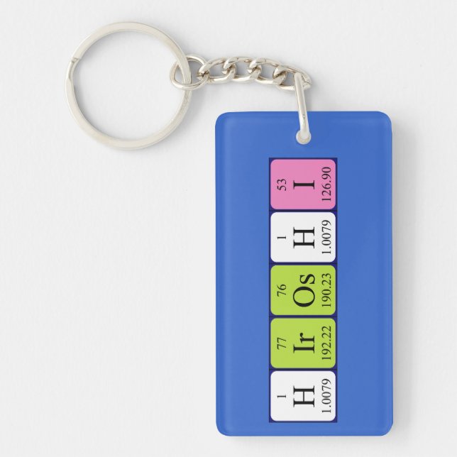 Hiroshi periodic table name keyring (Front)