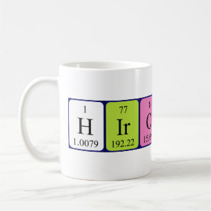 Hiroshi periodic table name mug
