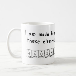 Hiroshi periodic table name mug