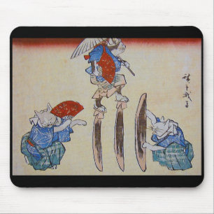 Hiroshige,猫の鰹節渡り Mouse Pad