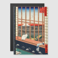 Hiroshige - Asakusa Rice fields Magnetic Card