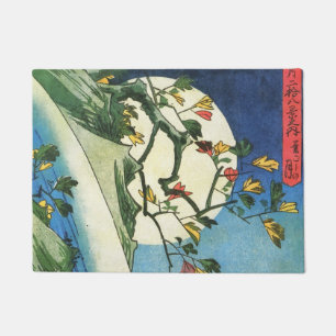 Hiroshige Moon Over A Waterfall Japanese Fine Art Doormat