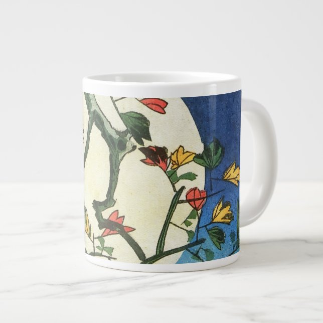 Hiroshige Moon Over A Waterfall Japanese Fine Art Large Coffee Mug (Front Right)