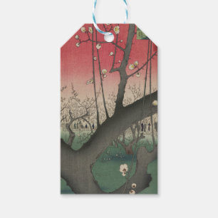 Hiroshige Plum Estate Kameido: Vintage Japanese Gift Tags
