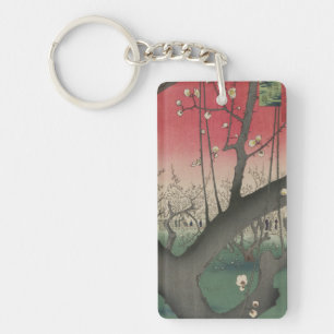 Hiroshige Plum Estate Kameido: Vintage Japanese Key Ring