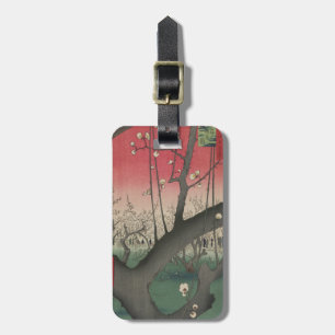 Hiroshige Plum Estate Kameido: Vintage Japanese Luggage Tag