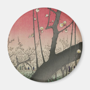 Hiroshige Plum Estate Kameido: Vintage Japanese Magnet
