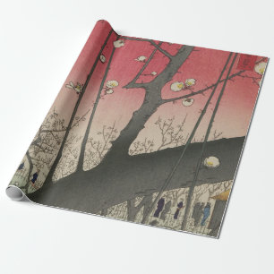 Hiroshige Plum Estate Kameido: Vintage Japanese Wrapping Paper