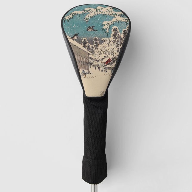 Hiroshige winter landscape japan country golf head cover (Front)