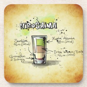 Hiroshima Bartender Drink Recipe Coaster