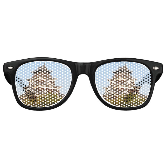 Hiroshima Castle 広島城, Hiroshima, Japan Retro Sunglasses (Front)
