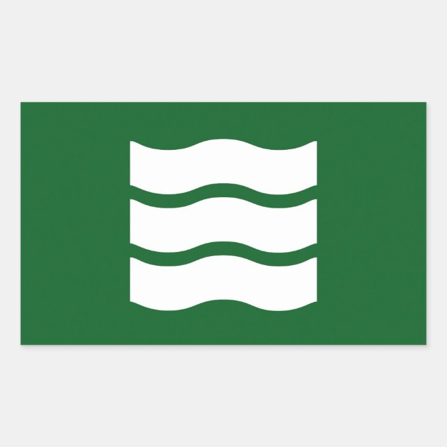 Hiroshima city flag Hiroshima prefecture japan sym Rectangular Sticker (Front)
