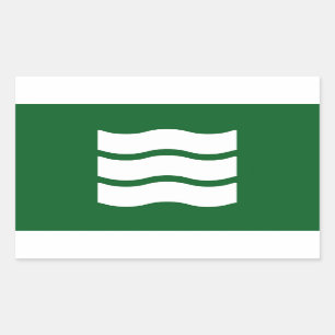Hiroshima city flag Hiroshima prefecture japan sym Rectangular Sticker