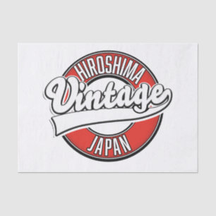 Hiroshima japan vintage style logo tissue paper