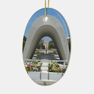 Hiroshima Memorial Cenotaph Ceramic Ornament