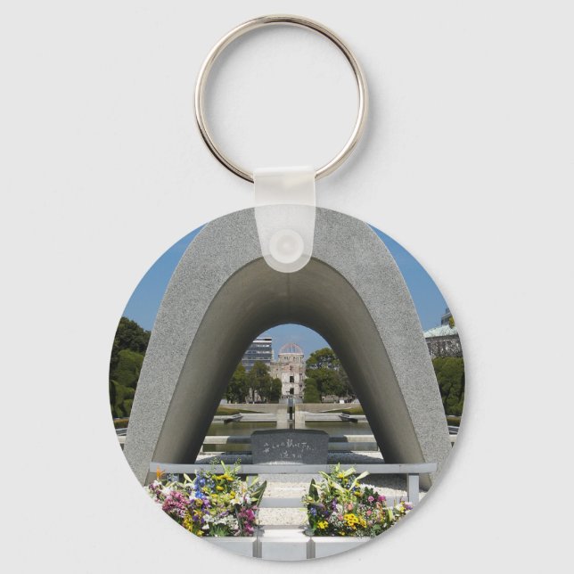Hiroshima Memorial Cenotaph Key Ring (Front)