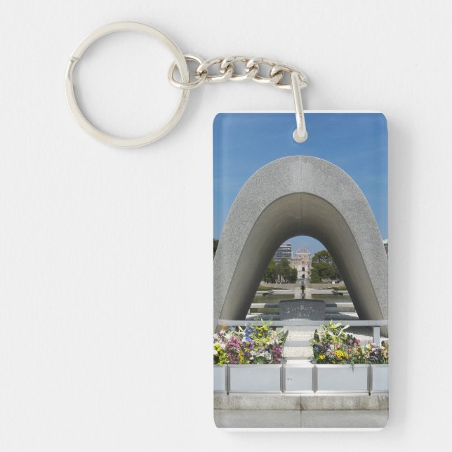 Hiroshima Memorial Cenotaph Key Ring (Front)