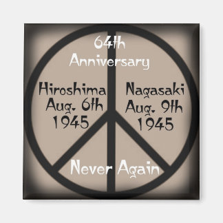 Hiroshima-Nagasaki Peace Sign Magnet