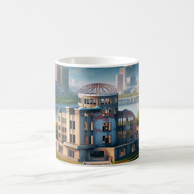Hiroshima Peace Memorial Park View Japan Travel Coffee Mug (Center)