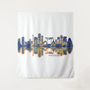 Hiroshima Skyline Tapestry