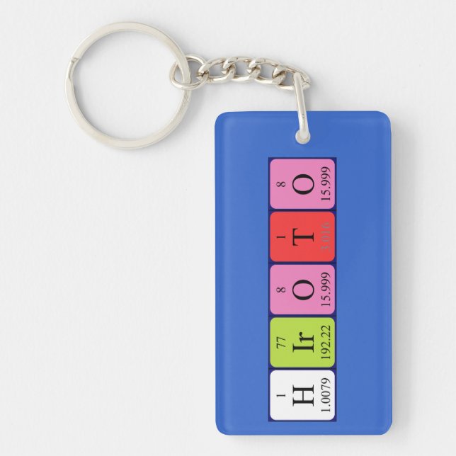 Hiroto periodic table name keyring (Front)