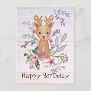 Hirsch im Busch Postcard