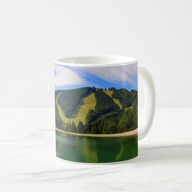Hirschenkogel in Summer - Water Reflections Coffee Mug (Front Right)